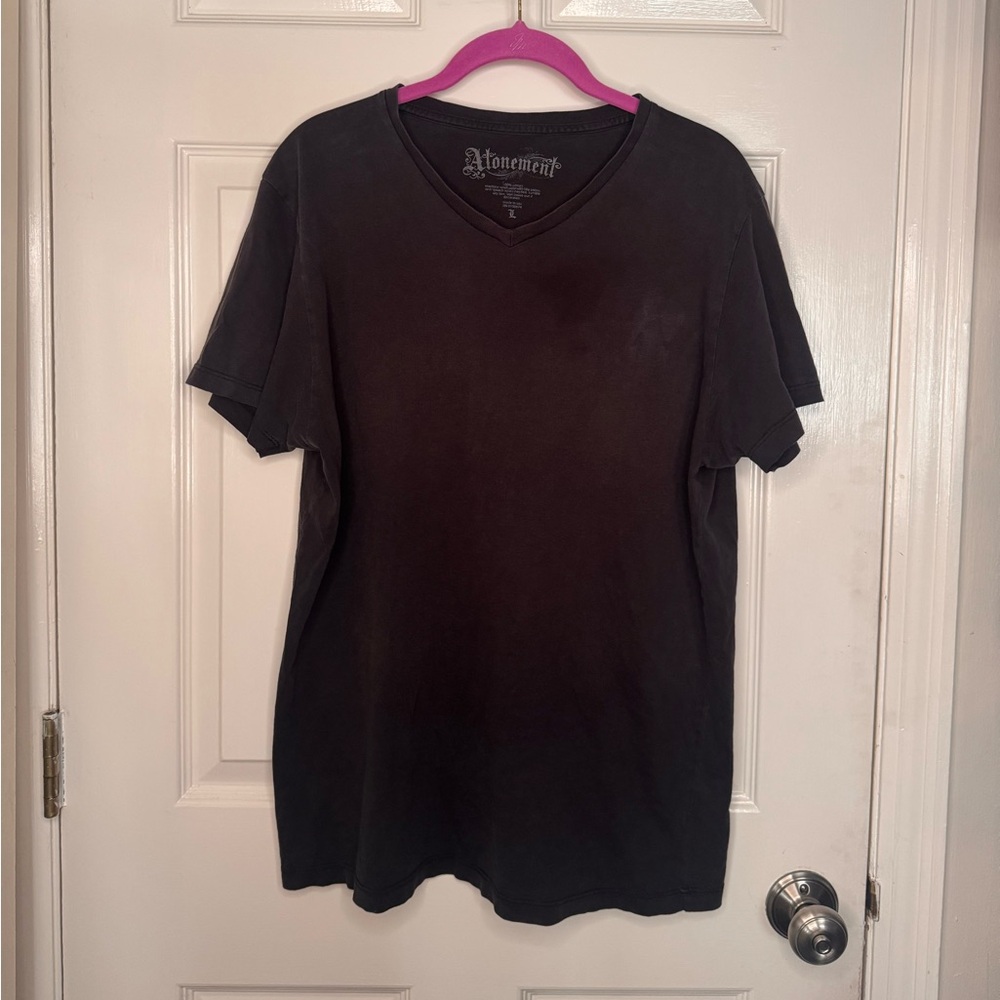 Dark Grey V-Neck Men's Shirt